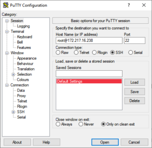 Conectando al VPS con Putty